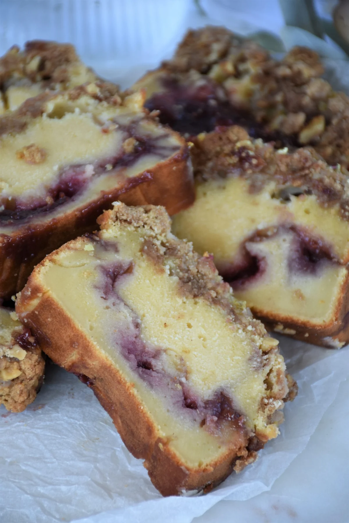 Raspberry Jam Loaf with Streusel Topping
