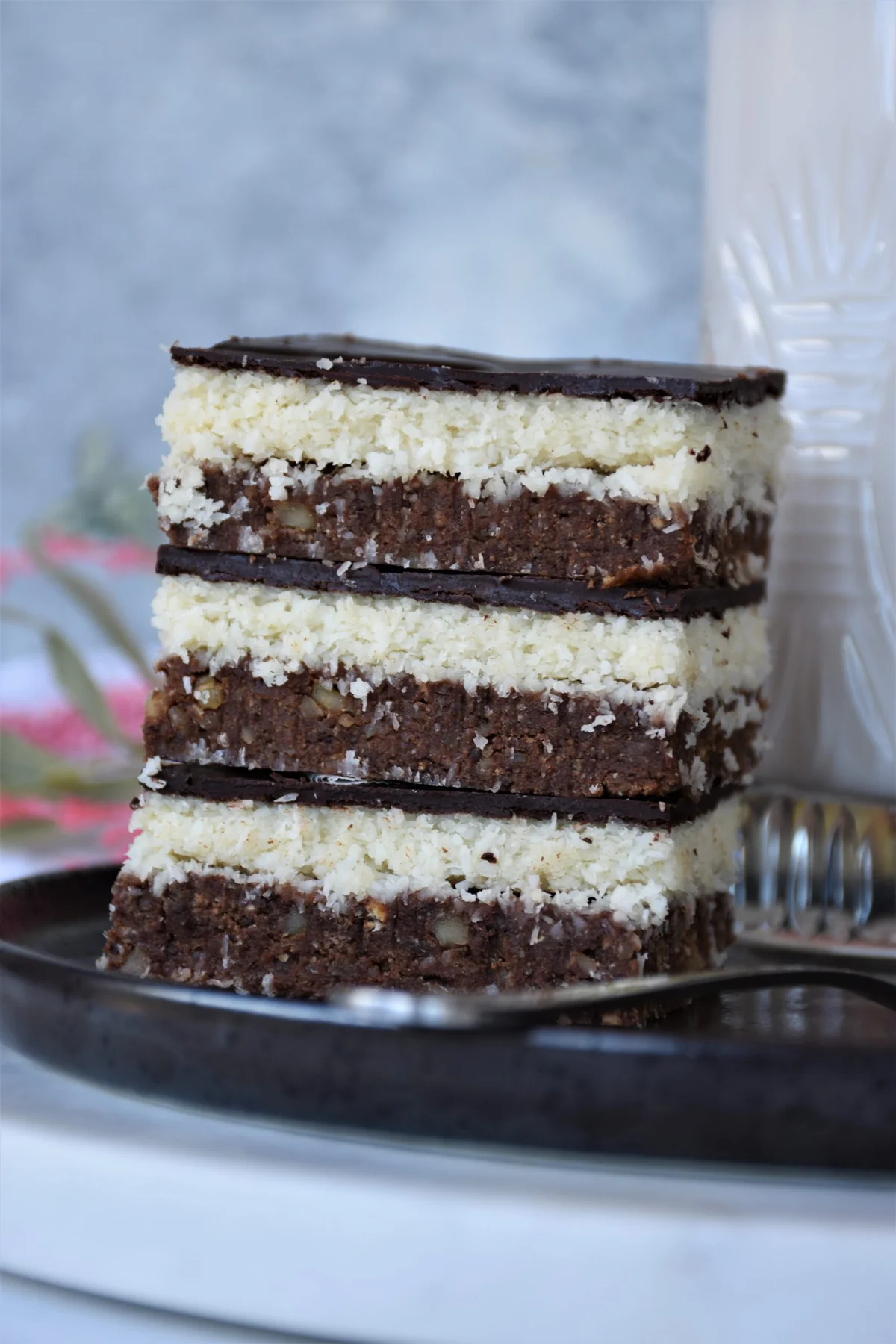 no-bake chocolate and coconut slice