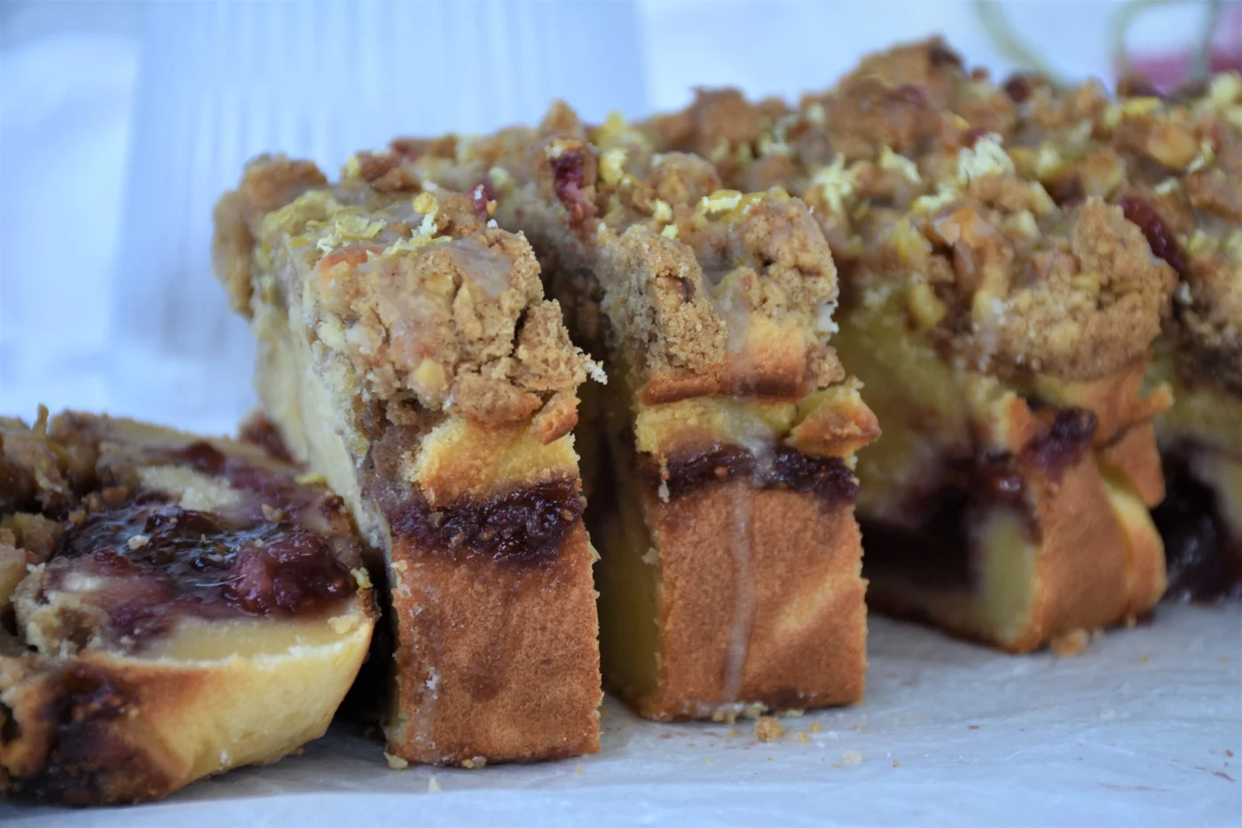 Raspberry Jam Loaf with Streusel Topping