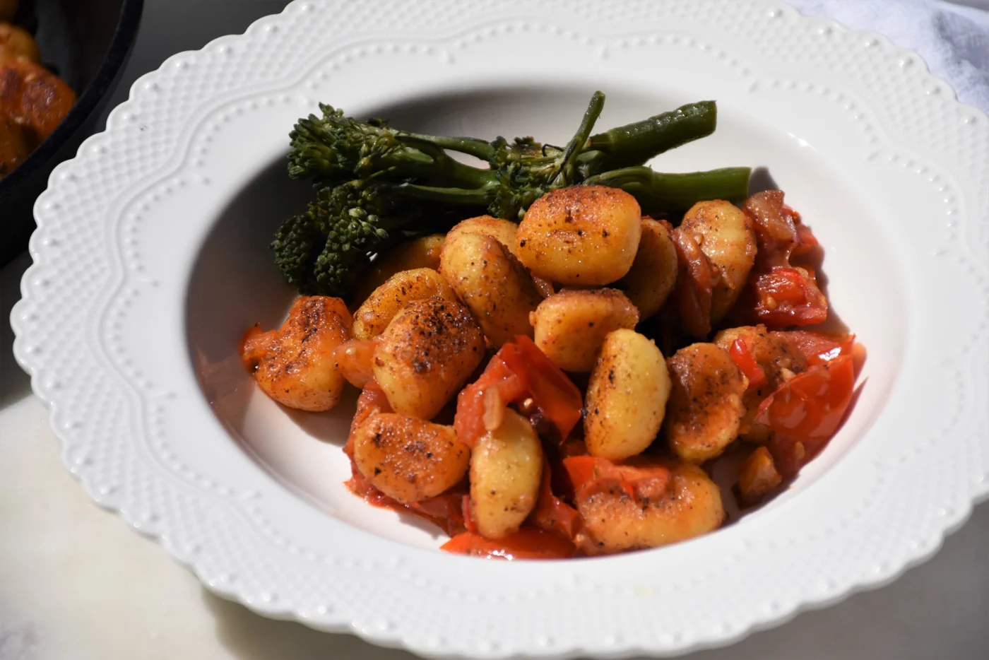 Gnocchi with Capsicum, Tomato & Broccolini