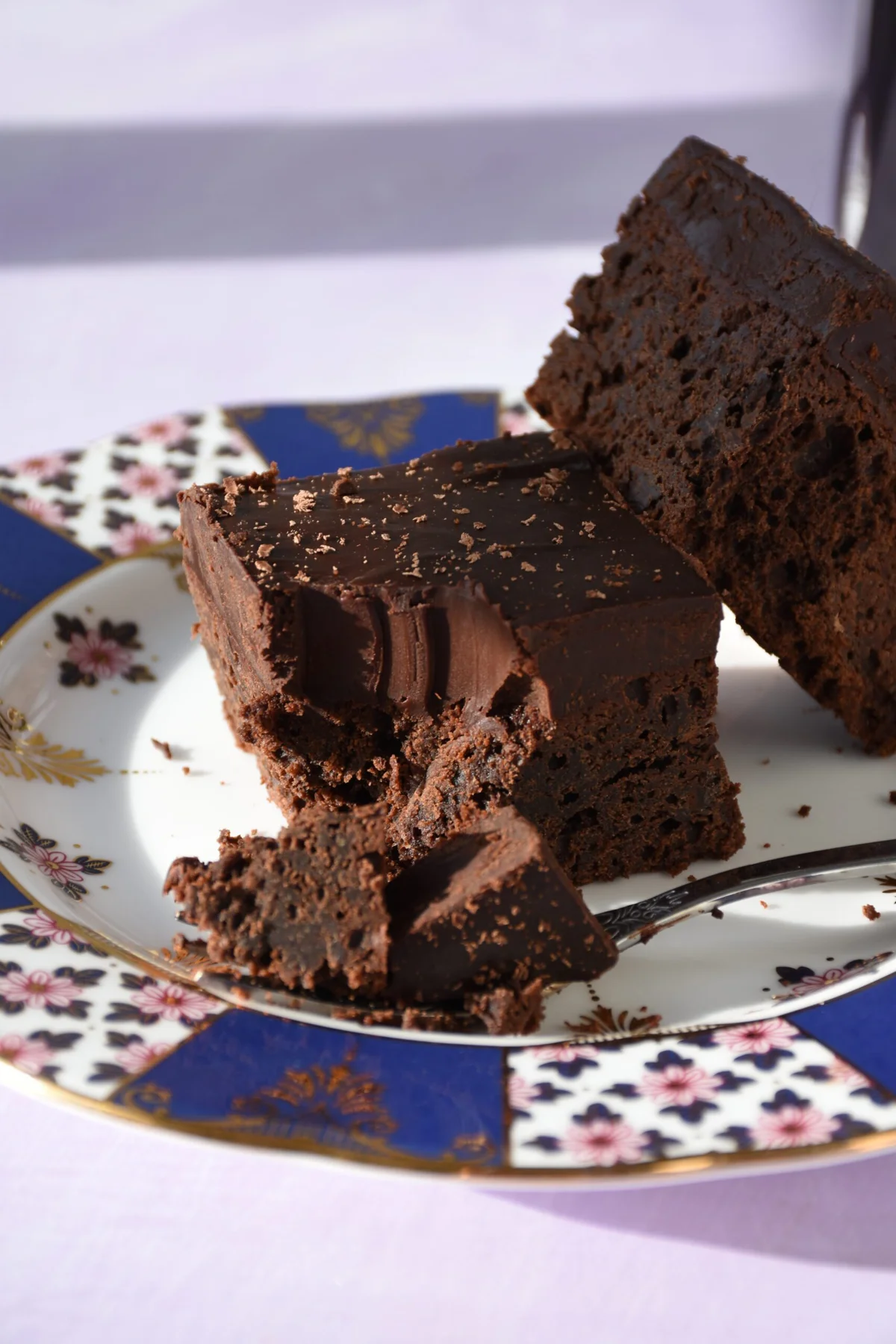 Brownies with chocolate ganache
