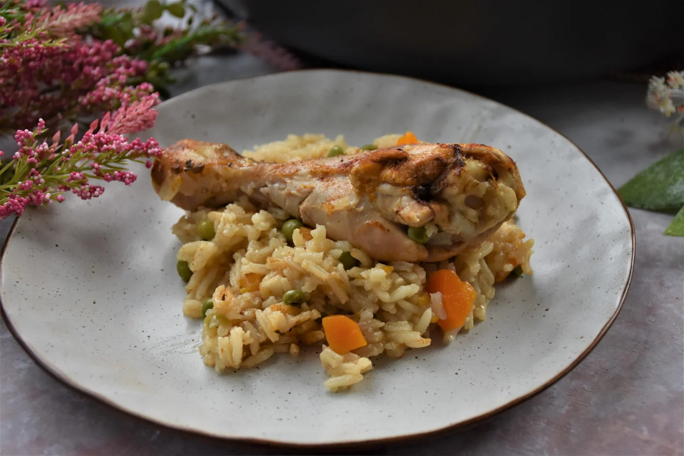Serbian Rice Pilaf on a plate