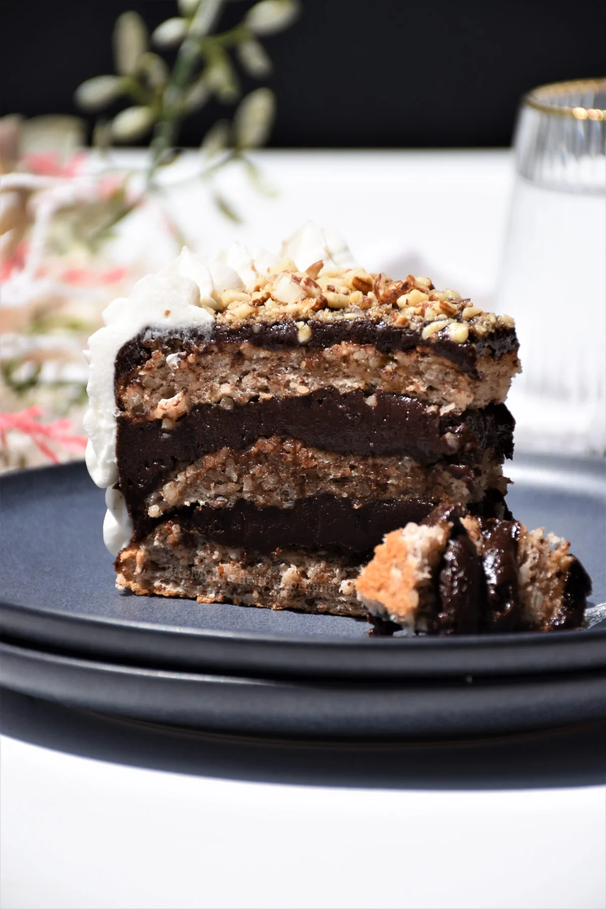 Almond & Dark Chocolate Cake Slice