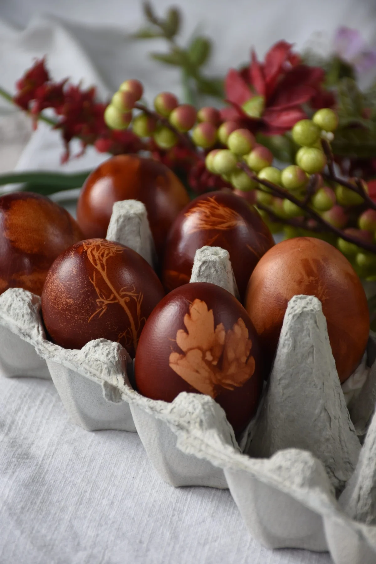 Eggs Coloured with Onion Skins
