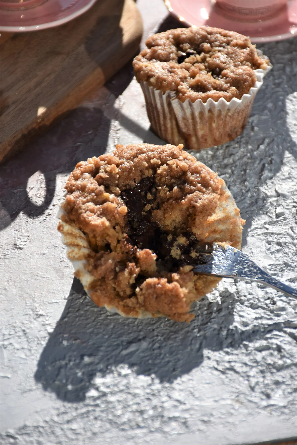 Apple Muffins with a Chocolate Filling