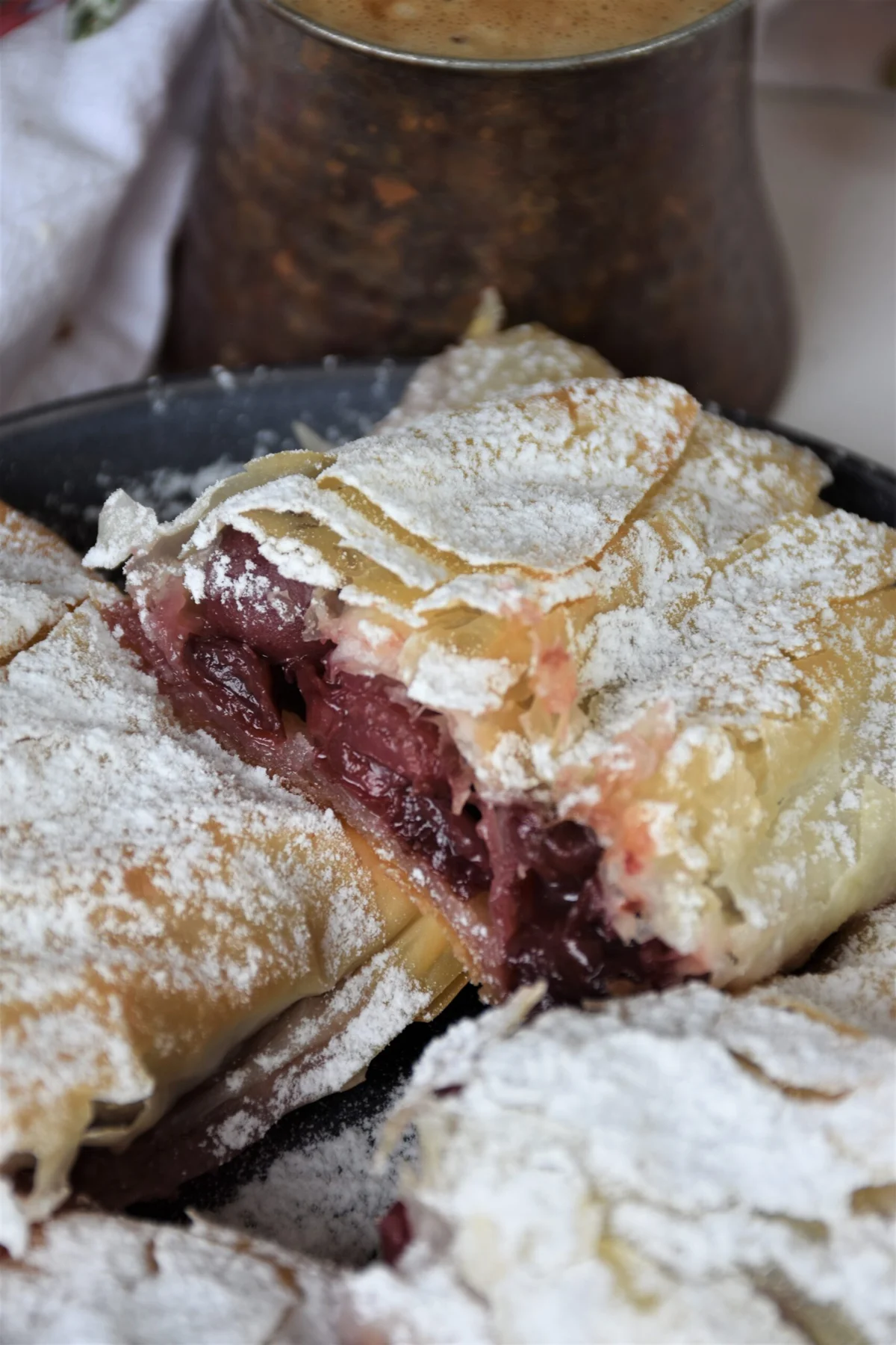 Sour Cherry & Filo Pastry Pie