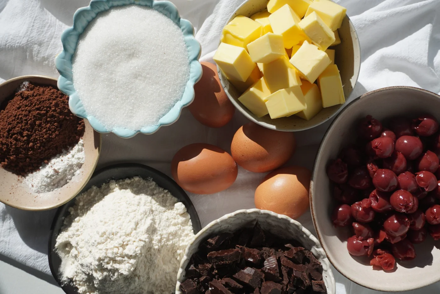 Chocolate & Cherry Brownies Ingredients