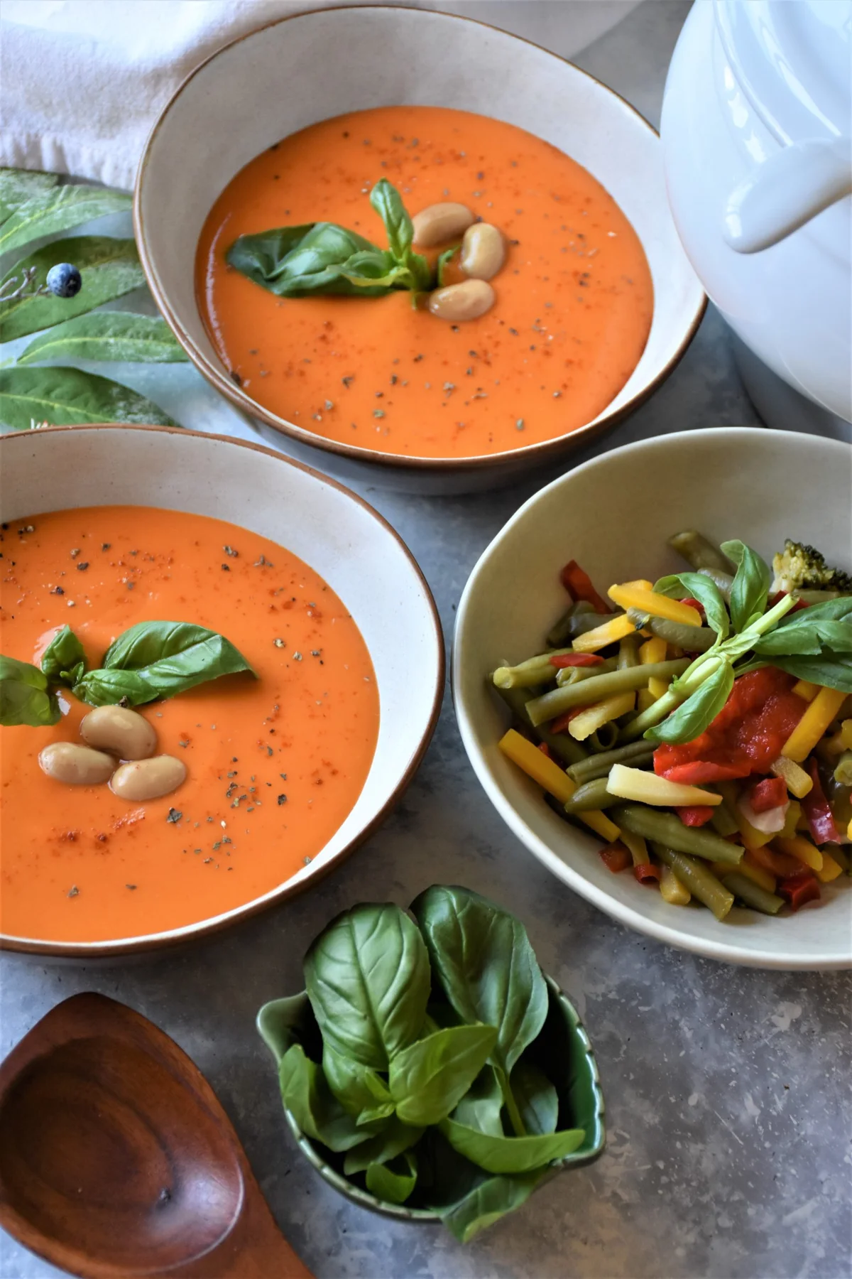 roasted pepper serving