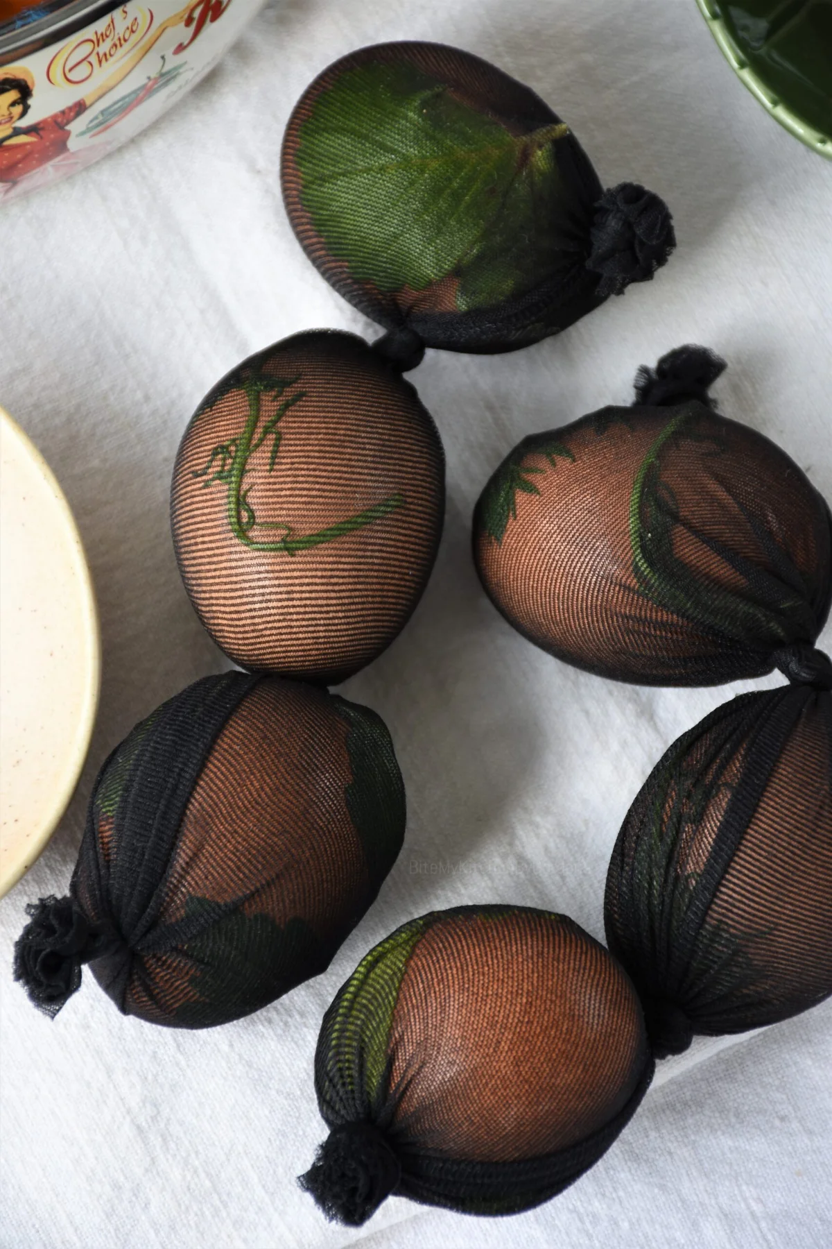 Eggs Coloured with Onion Skins