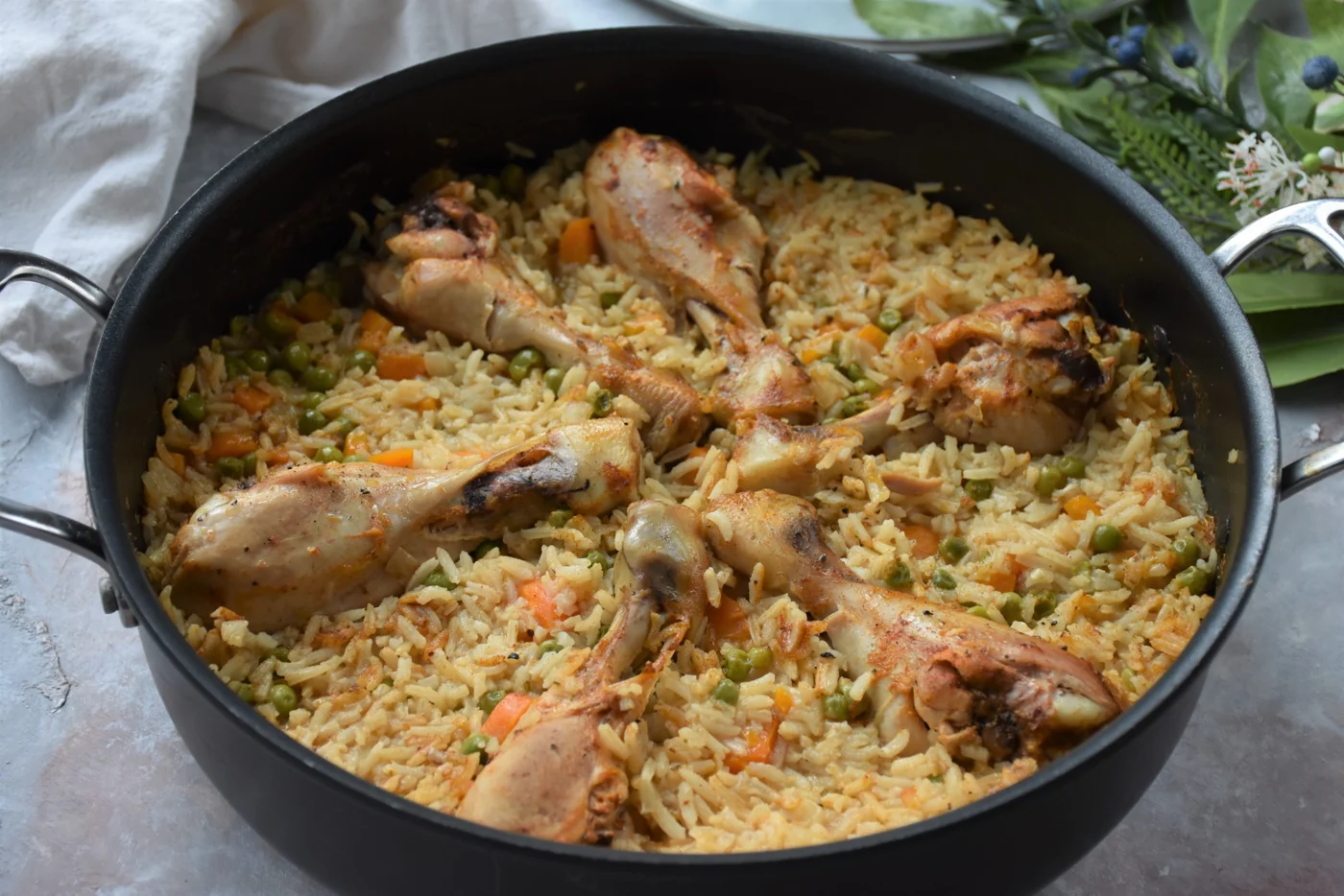 Serbian Rice Pilaf in a pot