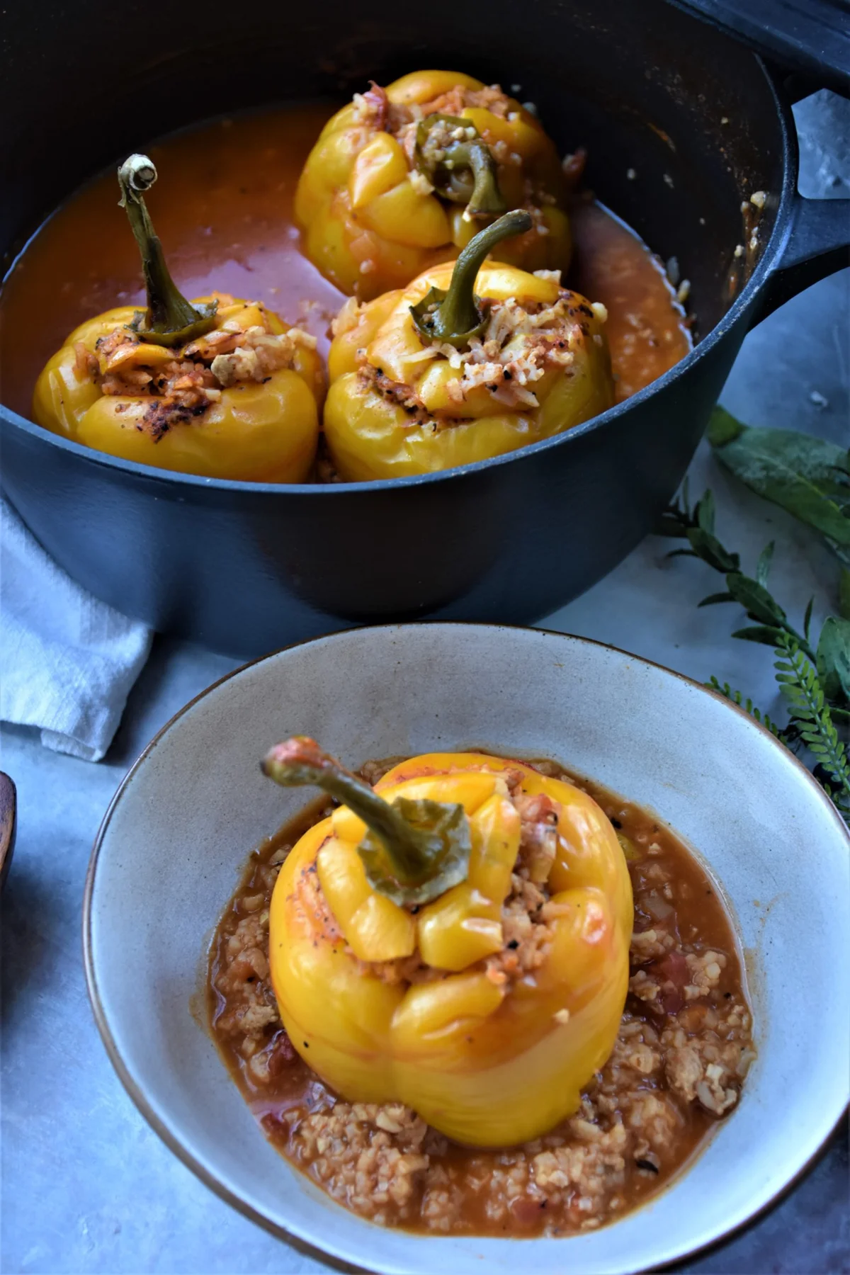 Serbian Inspired Stuffed Peppers