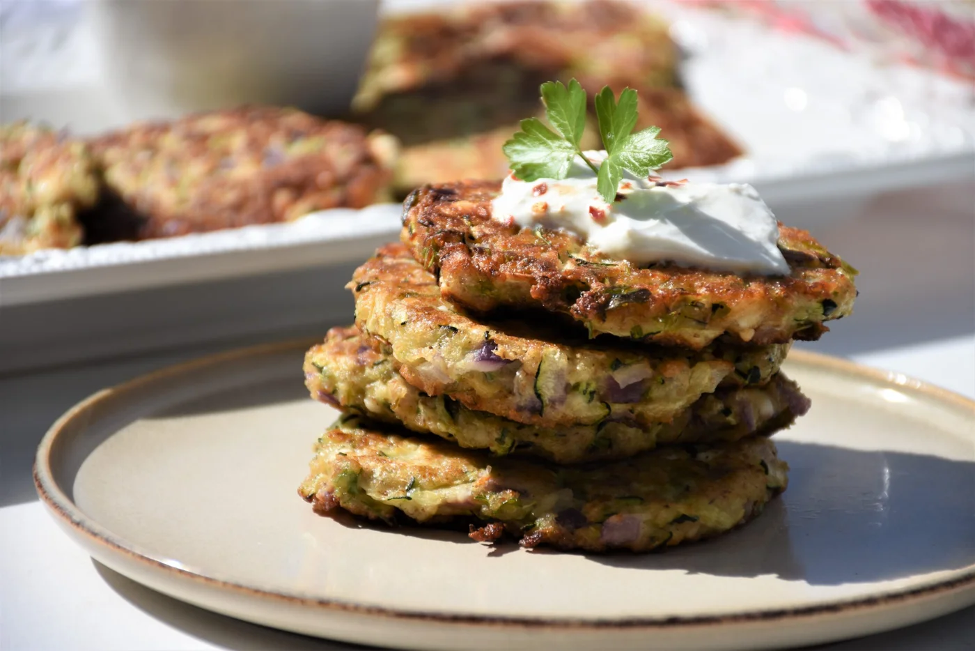 Zucchini & Feta Cheese Fritters