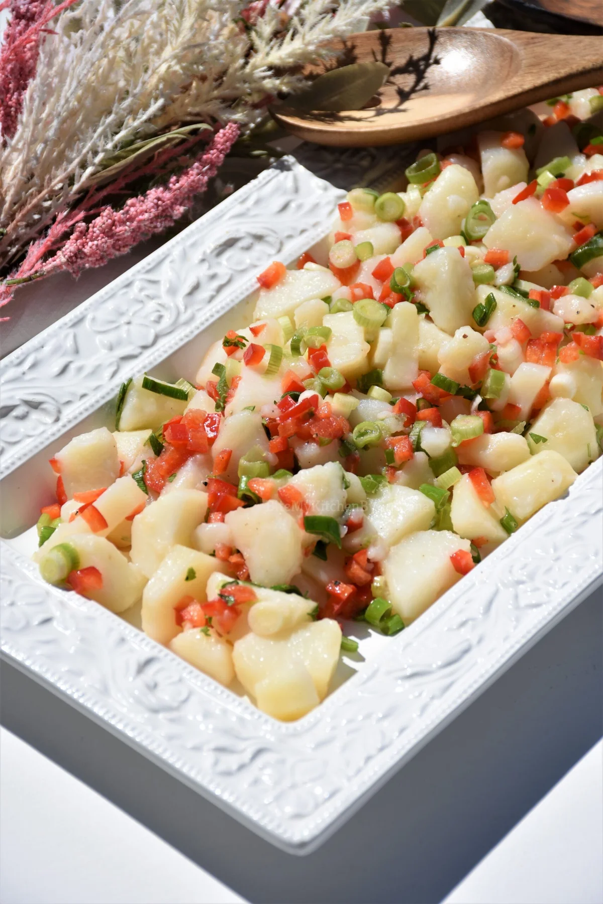 Potato Salad with Capsicums & Spring Onions