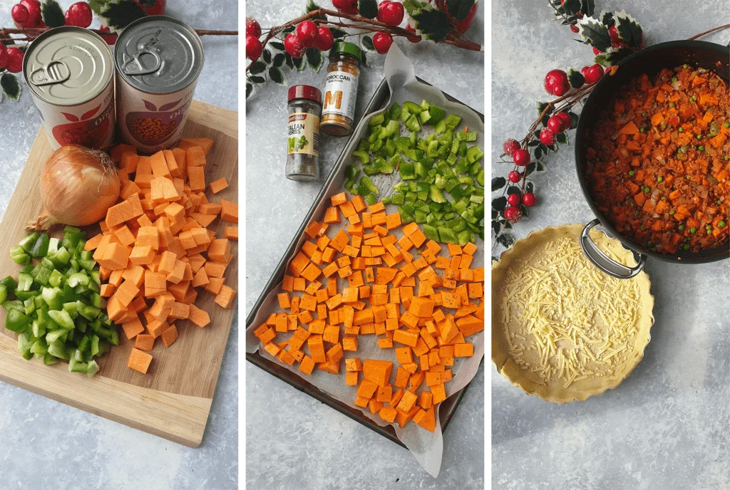 Healthy Sweet Potato, Lentil Pie