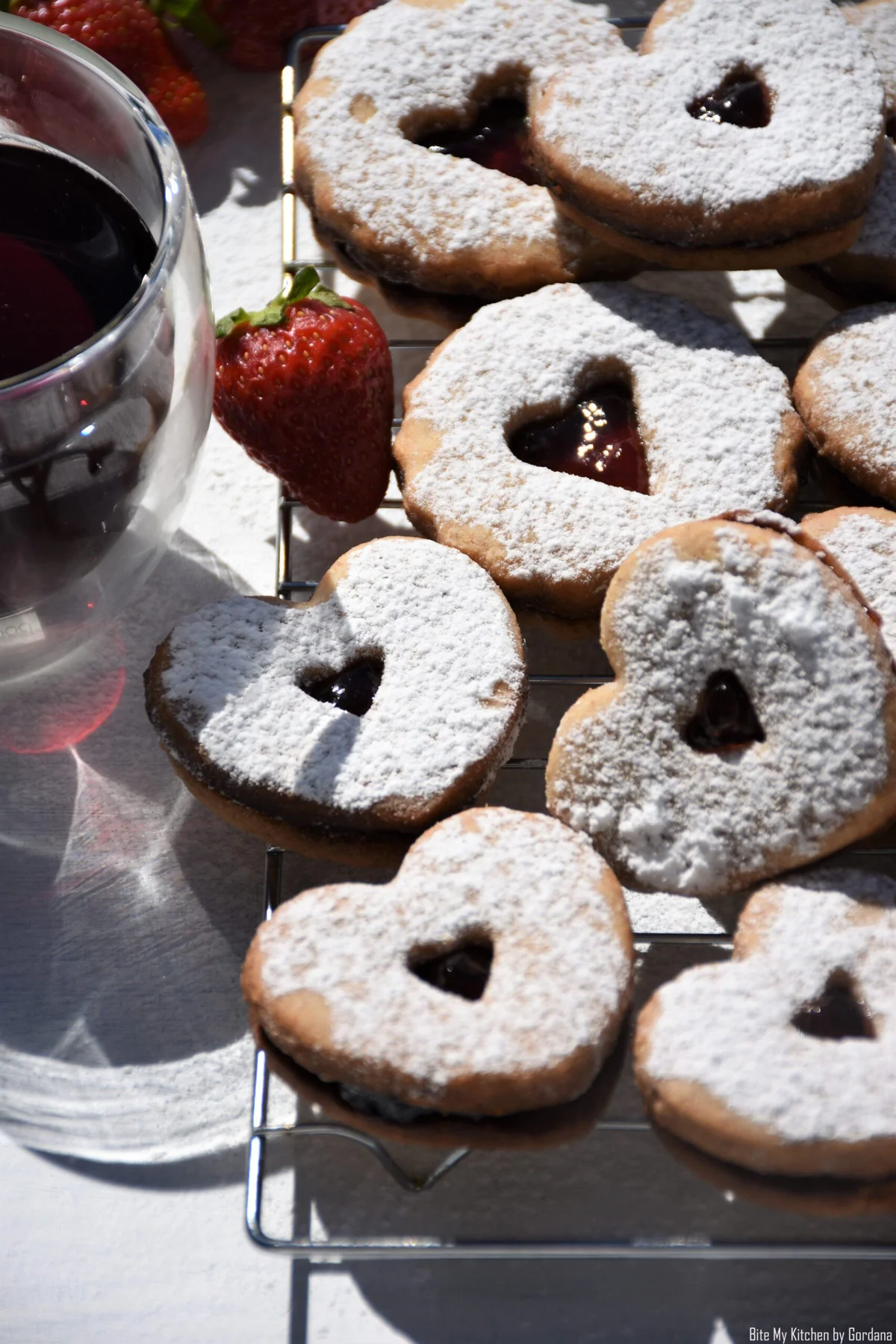 Nutty Linzer Cookies