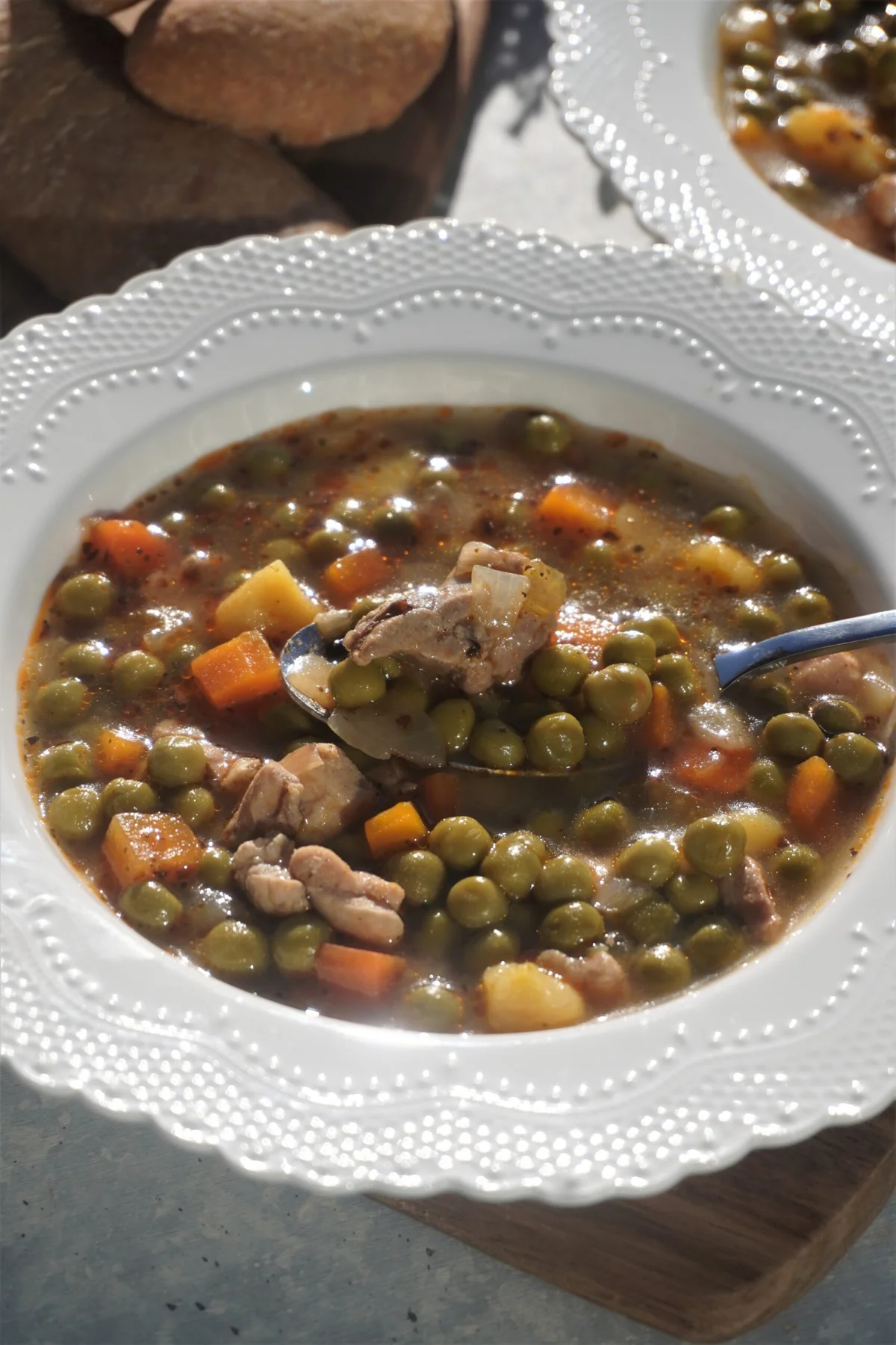 Chicken Grašak / Pea Stew with Chicken