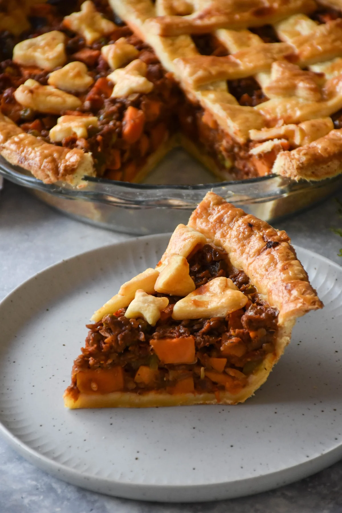 Healthy Sweet Potato, Lentil Pie