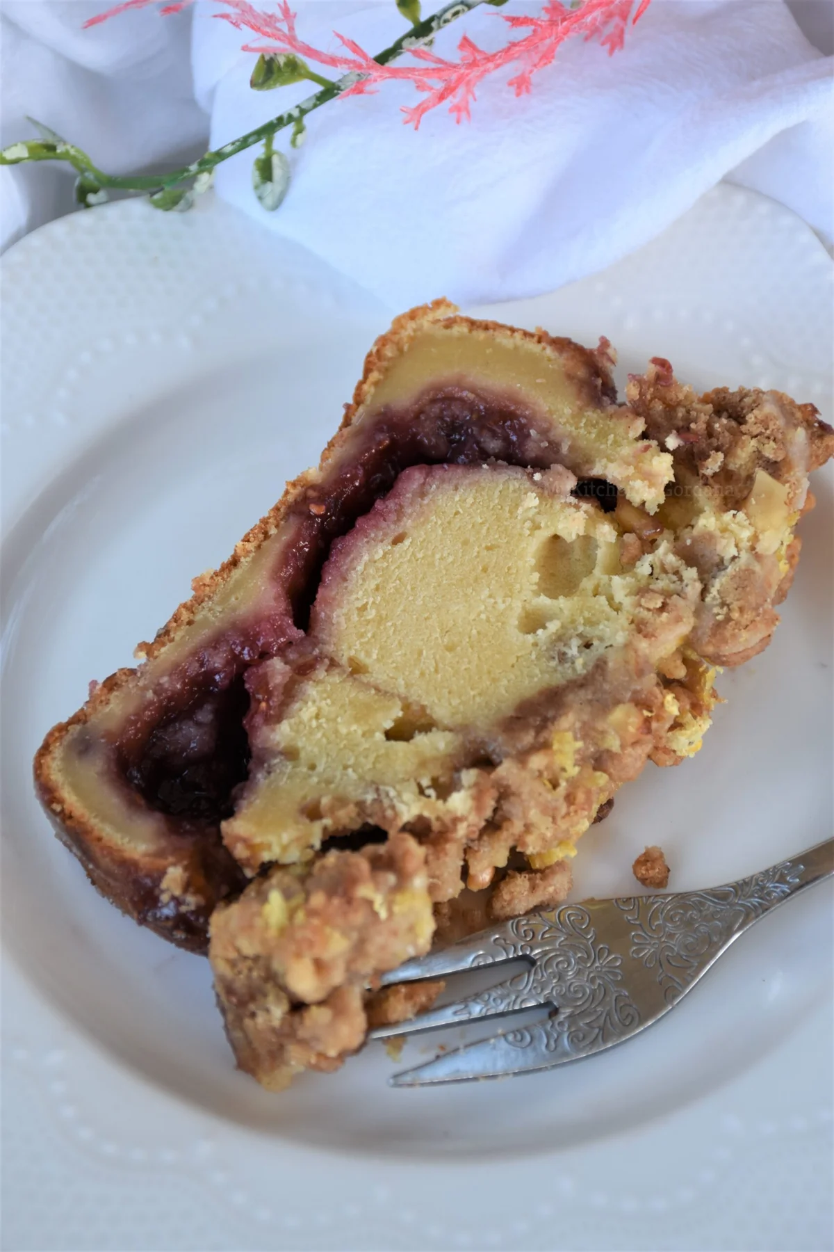 Raspberry Jam Loaf with Streusel Topping