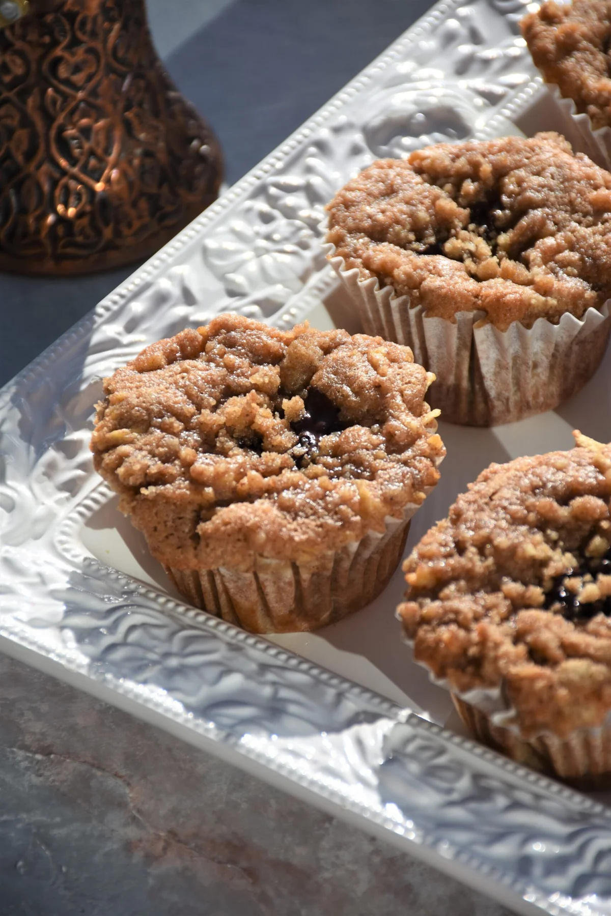 Apple Muffins with a Chocolate Filling