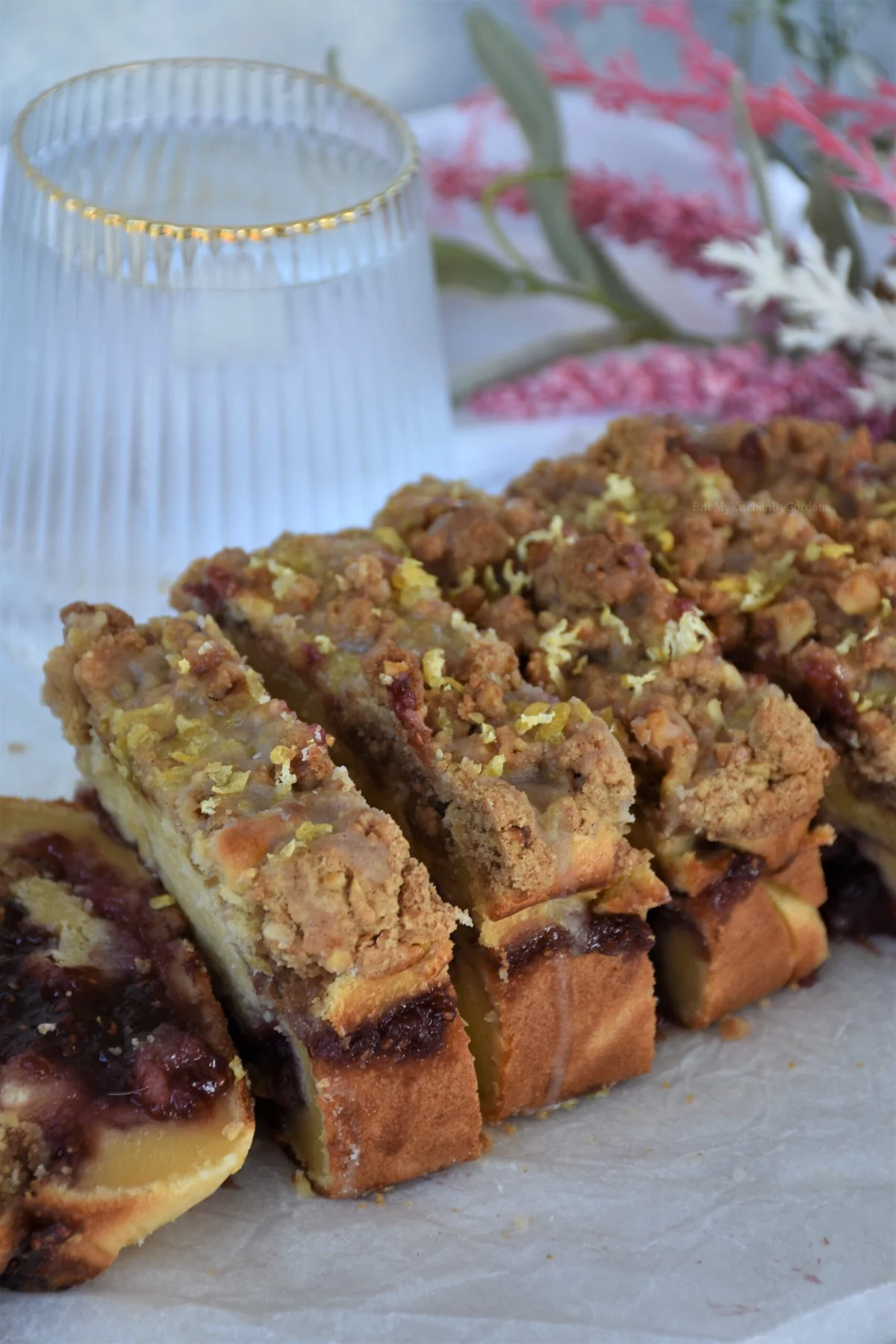 Raspberry Jam Loaf with Streusel Topping