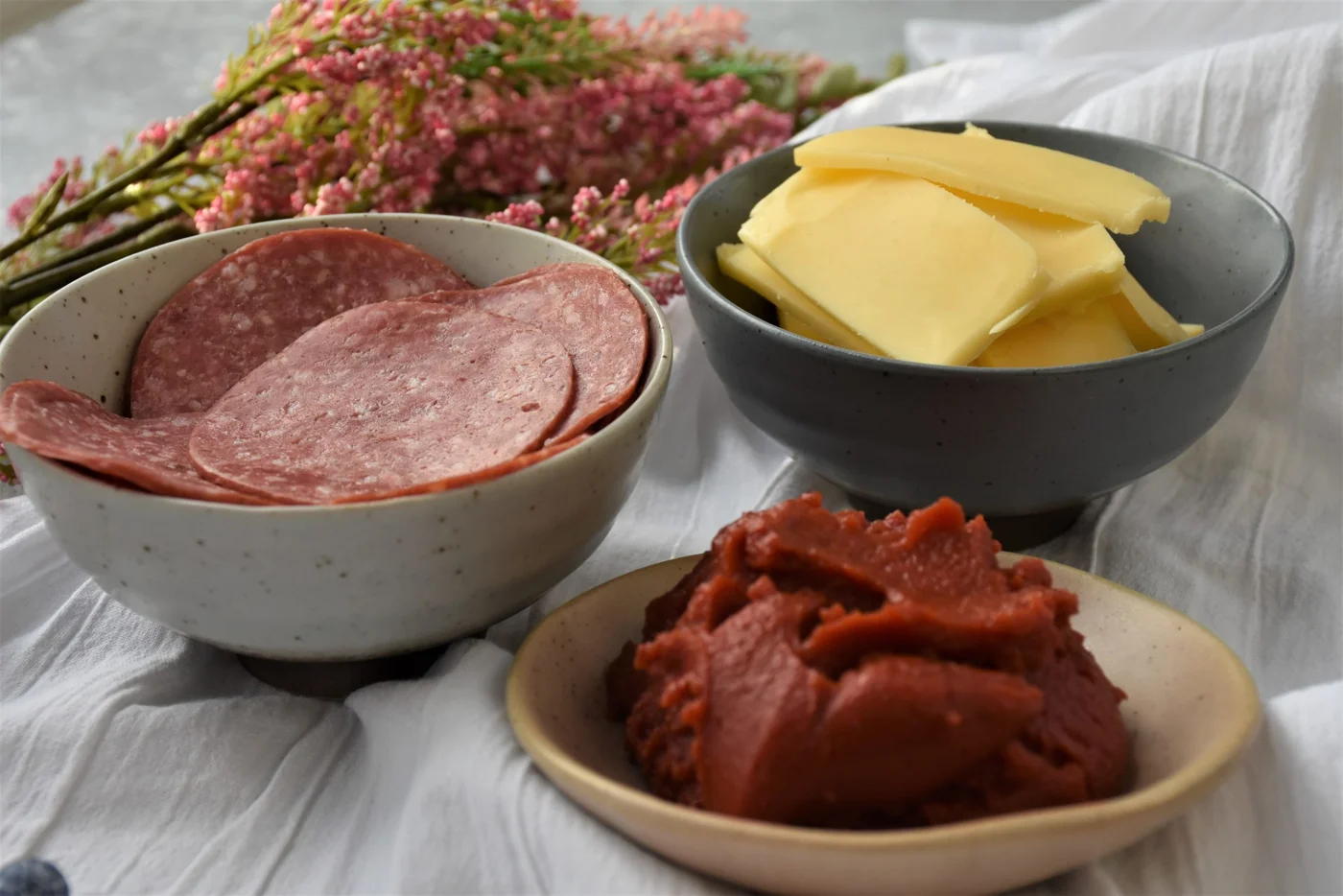  kifle fillings - ham, cheese, tomato paste