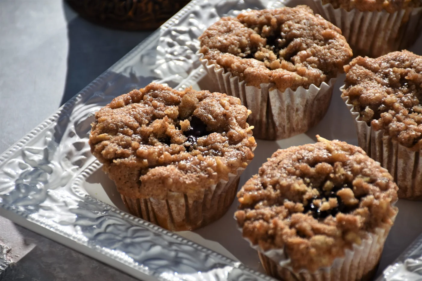 Apple Muffins with a Chocolate Filling