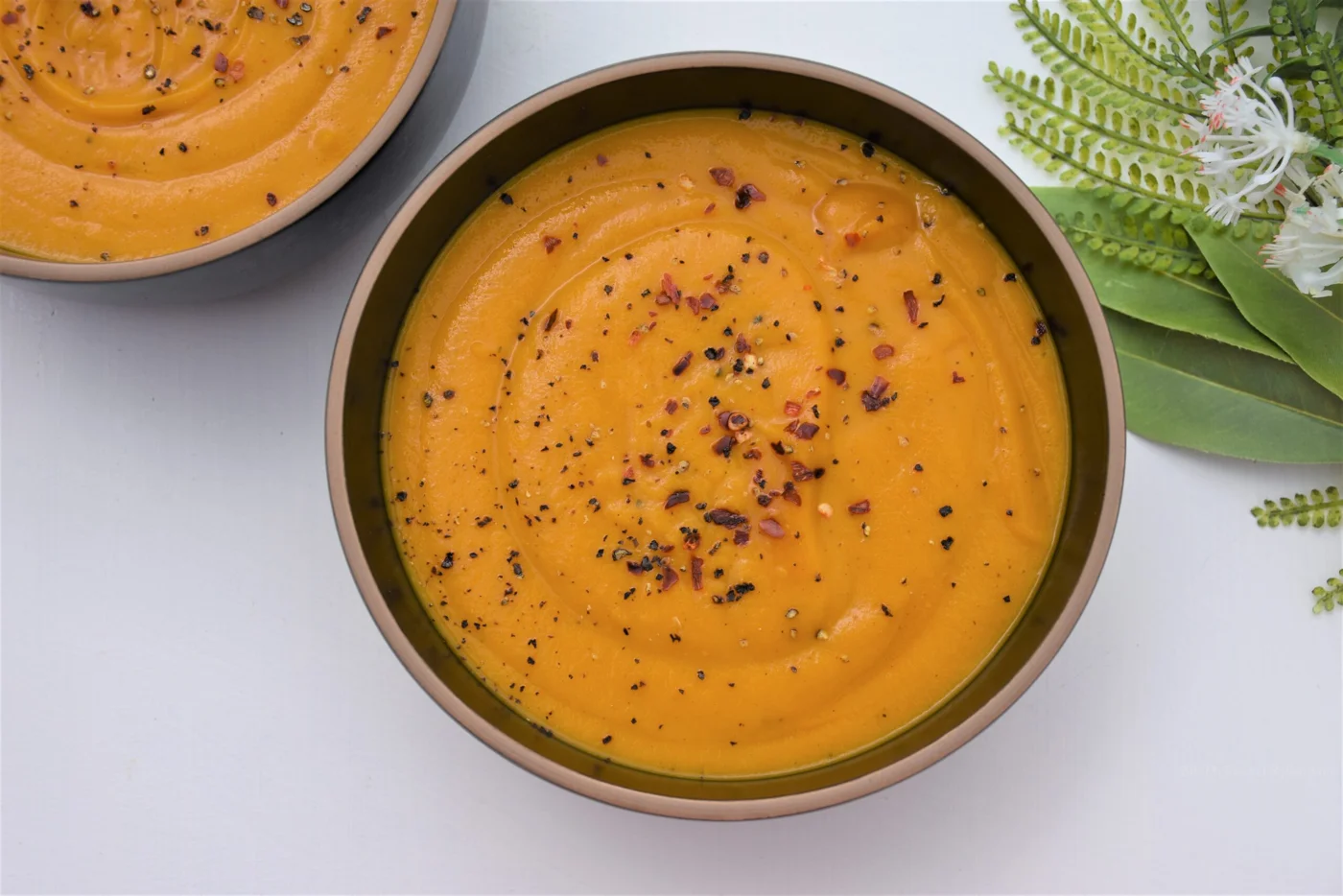 Roasted & Cajun Spiced Pumpkin Soup