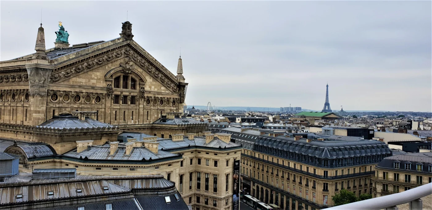 view of Paris from Les Galeries LaFayette