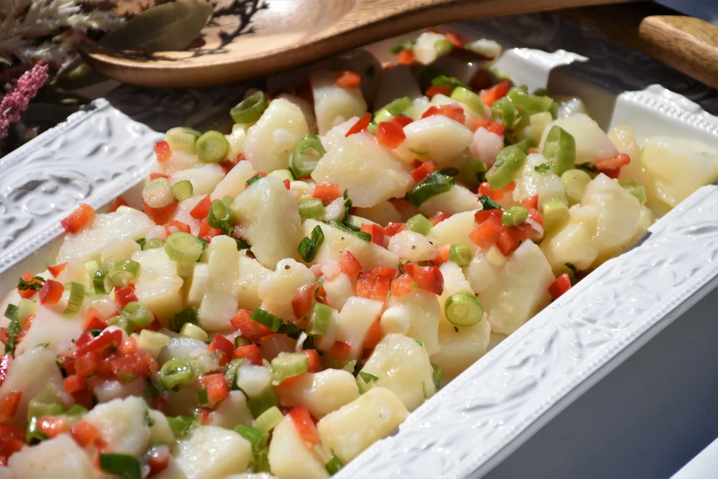 Potato Salad with Capsicums & Spring Onions