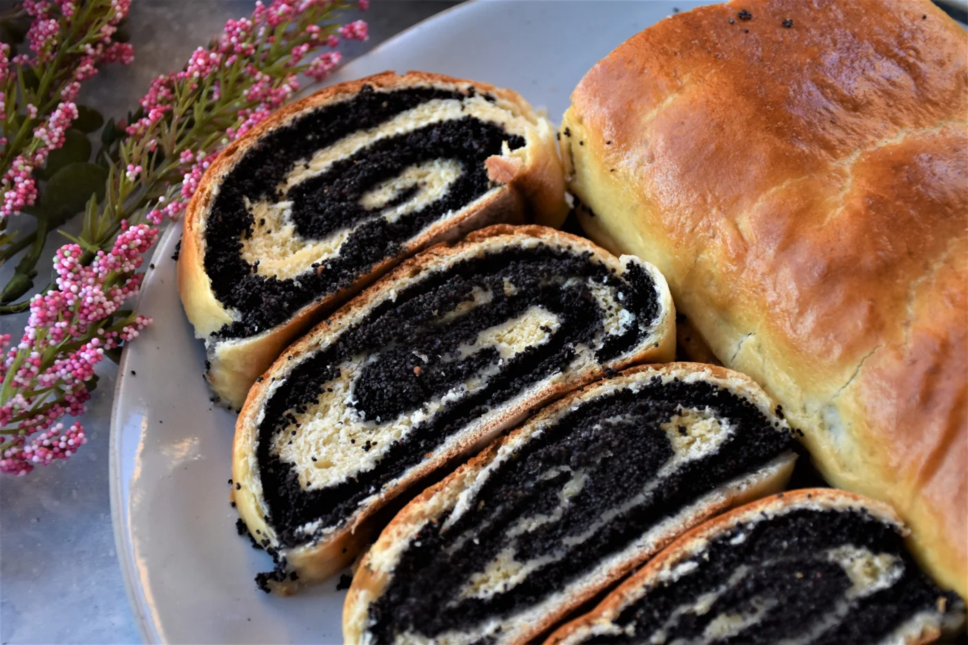 Homemade Strudel with poppy seeds