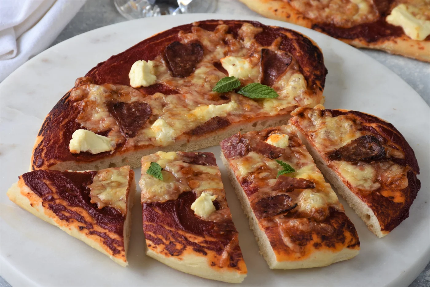 Homemade Heart Shaped Pizza