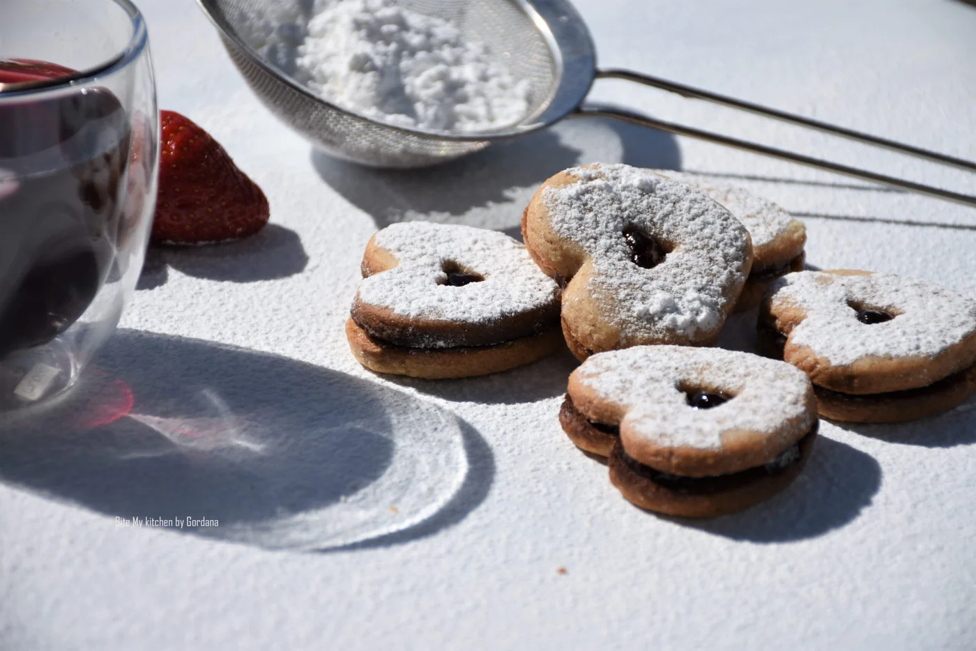 Nutty Linzer Cookies
