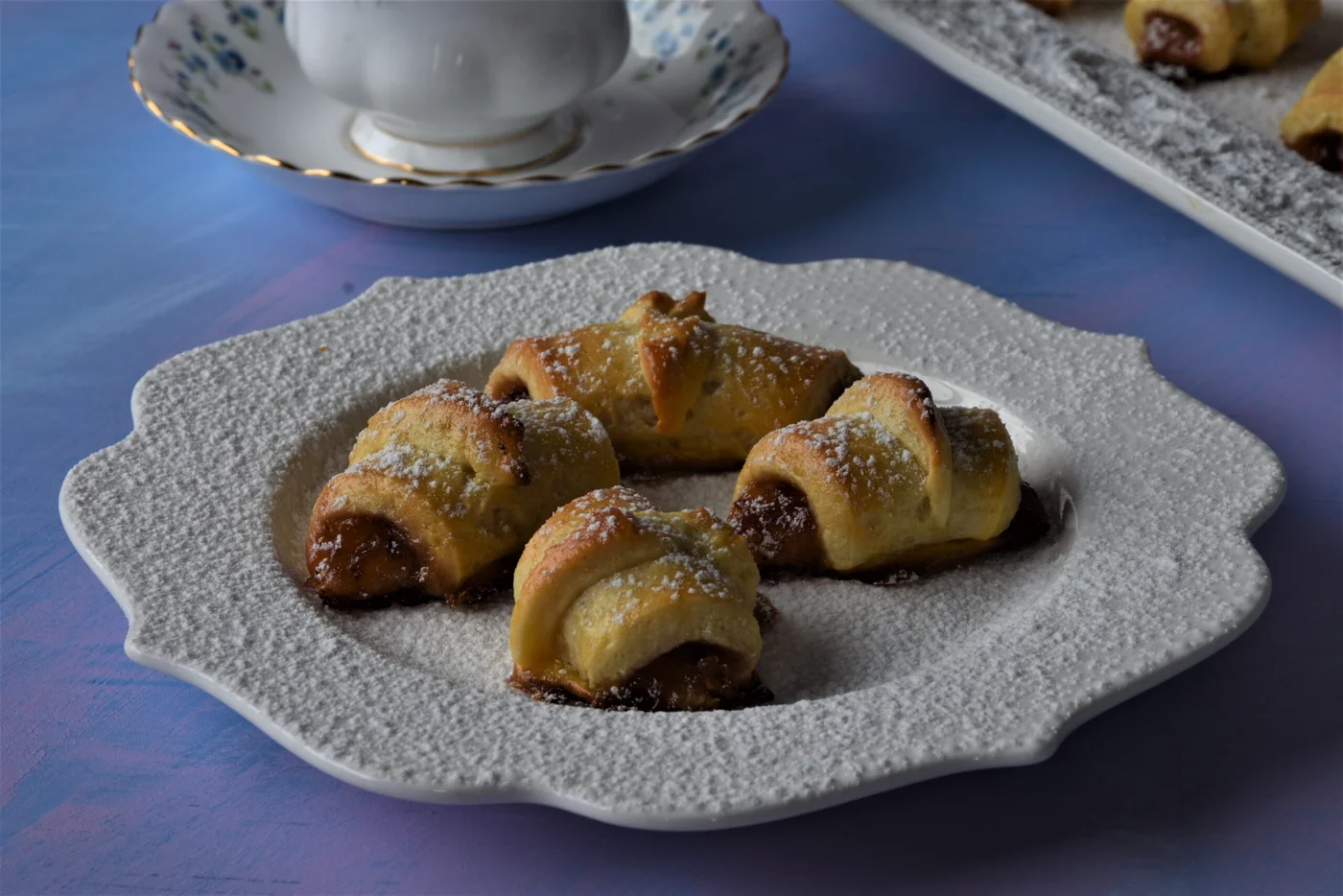 jam crescents on a plate